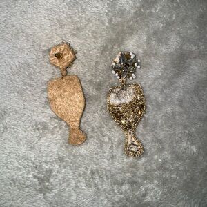 Champagne glass earrings